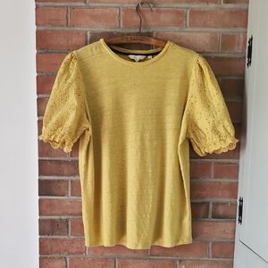 Boden Broderie Linen Top